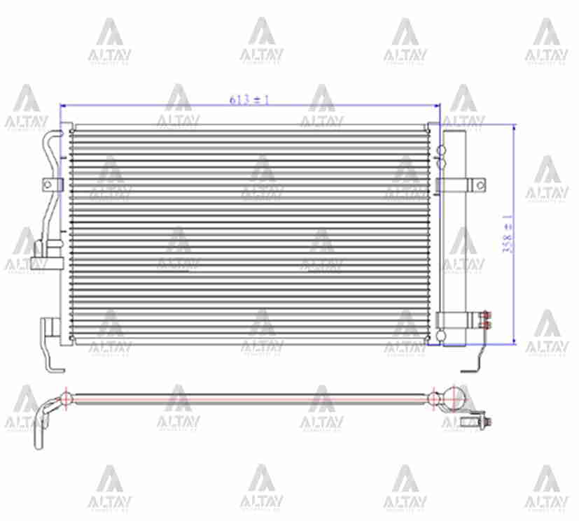 Hyundai Elantra Klima Radyatörü 2001-2007 Radyatör Brazıng OEM 97606-2D000